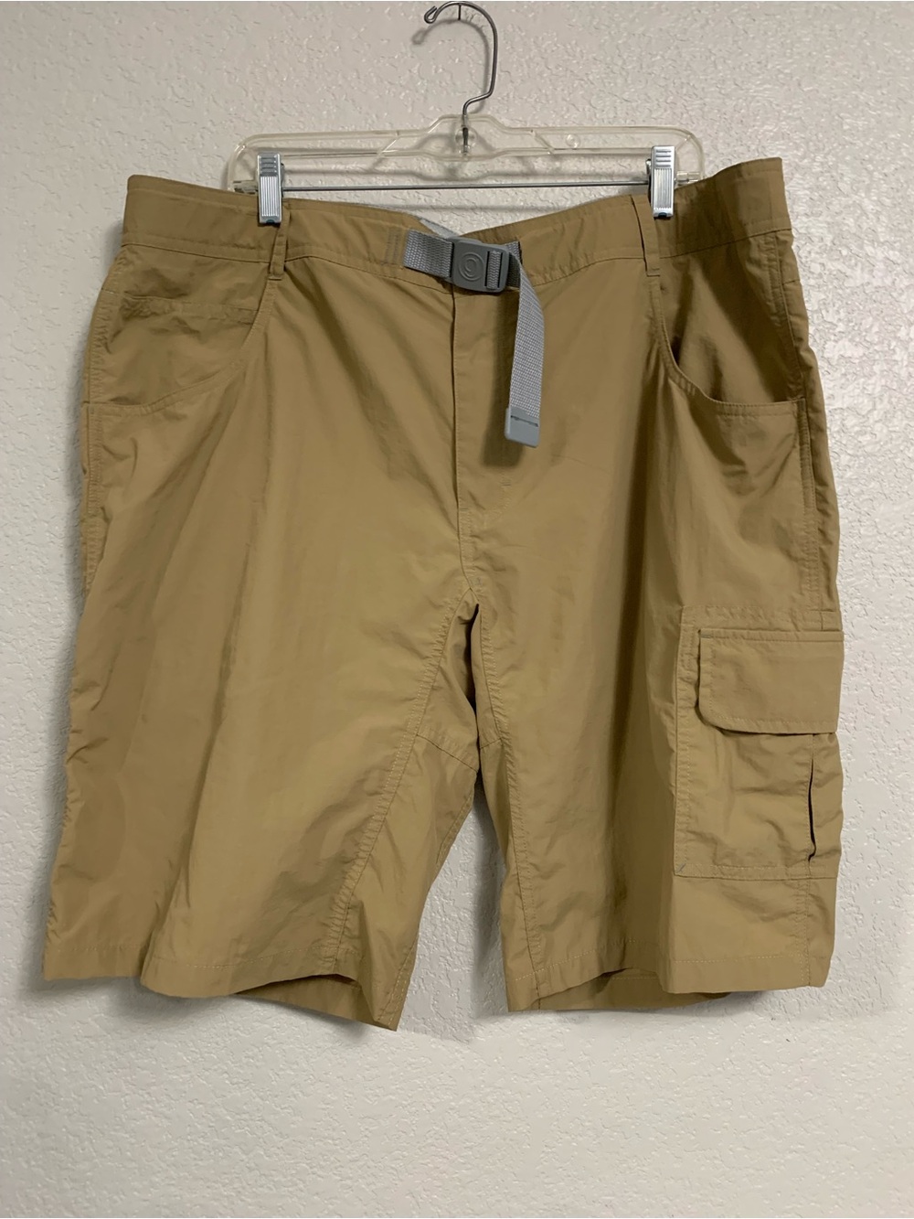 Gramicci Shorts Mens XXL Nylon Cargo Belted Outdoor Hike Camp Climb 42x11 Tan